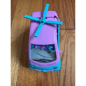 Vintage 2004 Polly Pocket Purple Teal Helicopter Car Vehicle Origin Products
